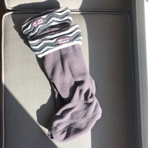 HUNTER Brown Chevron Knit Boot Socks